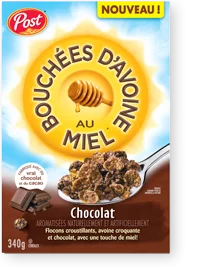 Bouchées de miel et d’avoine au chocolat