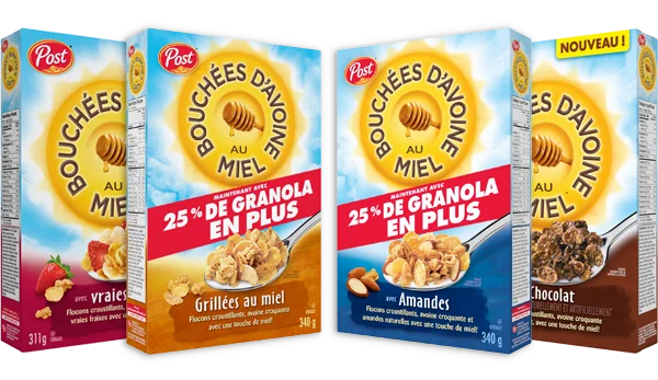 Bouchees D'Avoine Au Miel 25% de Granola En Plus, Bouchées de miel et d’avoine au chocolat